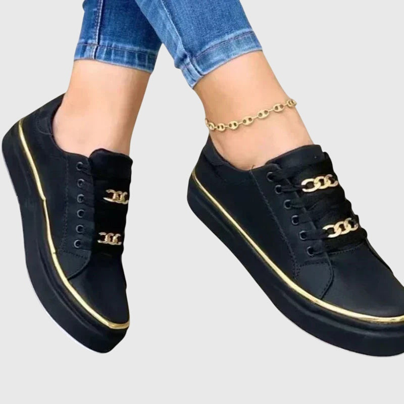 Damskie Trampki z Weluru z Sznurowaniem – Niskie Casual Sneakersy z Podwyższoną Podeszwą