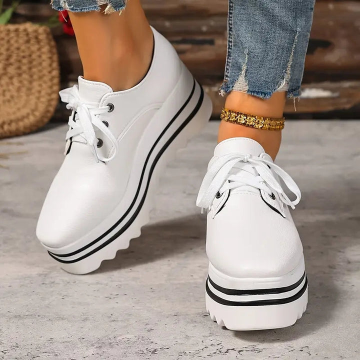 Damskie buty Oxford na platformie z grubą podeszwą