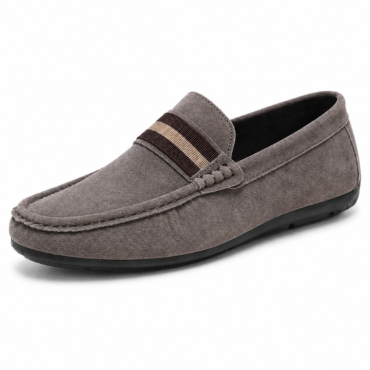 Męskie Mokasyny Slip On z Paskiem w Paski Lekkie Buty Casual