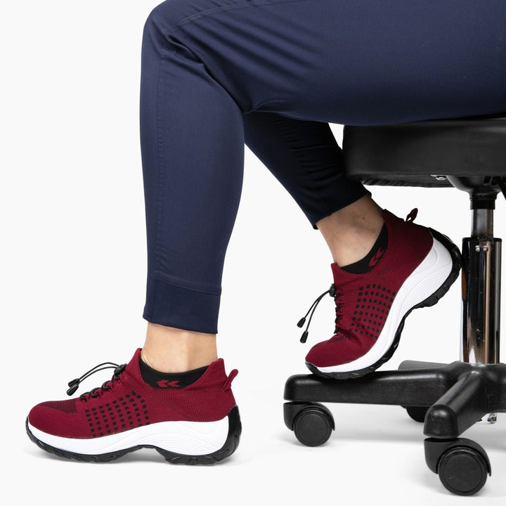 Damskie Buty Sportowe z Dzianiny z Wyściółką w Podeszwie