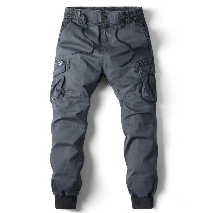 Męskie Spodnie Cargo Jogger z Wieloma Kieszeniami w Stylu Streetwear
