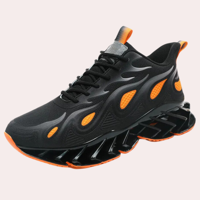 Męskie Sneakersy z Podeszwą Blade Oddychająca Siatka Sznurowane Sportowe Trenerzy