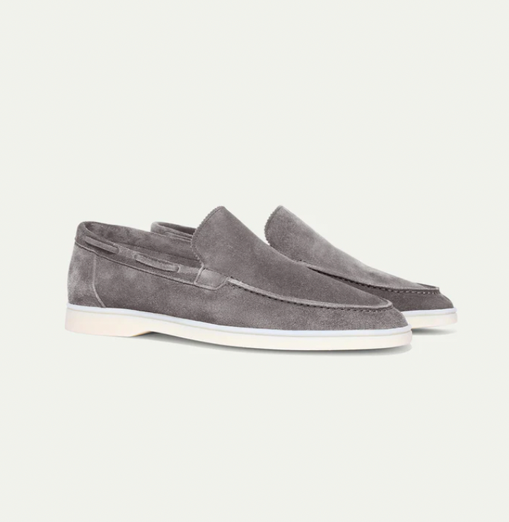 Męskie zamszowe mokasyny slip-on do smart casual i jazdy
