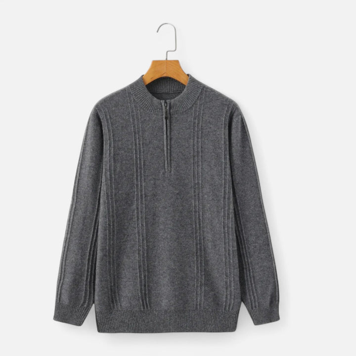 Valmonti | Męski Sweter – Elegancja z Ribbed Half-Zip