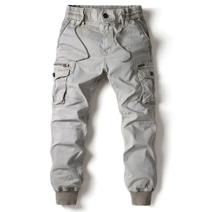 Męskie Spodnie Cargo Jogger z Wieloma Kieszeniami w Stylu Streetwear