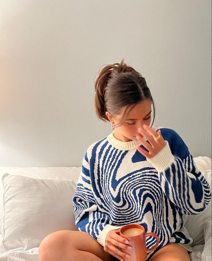 Damski Sweter Pulower z Dzianiny – Miękki, Oddychający, Wygodny, Stylowy, Casualowy, Codzienny Strój Dzianinowy