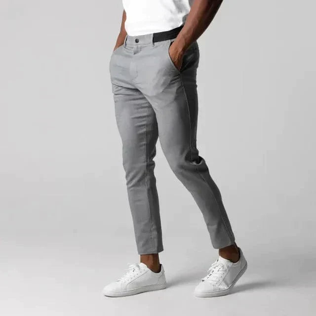 Męskie Spodnie Chino Slim Fit - Eleganckie Casualowe Spodnie na Co Dzień