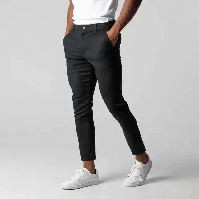 Męskie Spodnie Chino Slim Fit - Eleganckie Casualowe Spodnie na Co Dzień