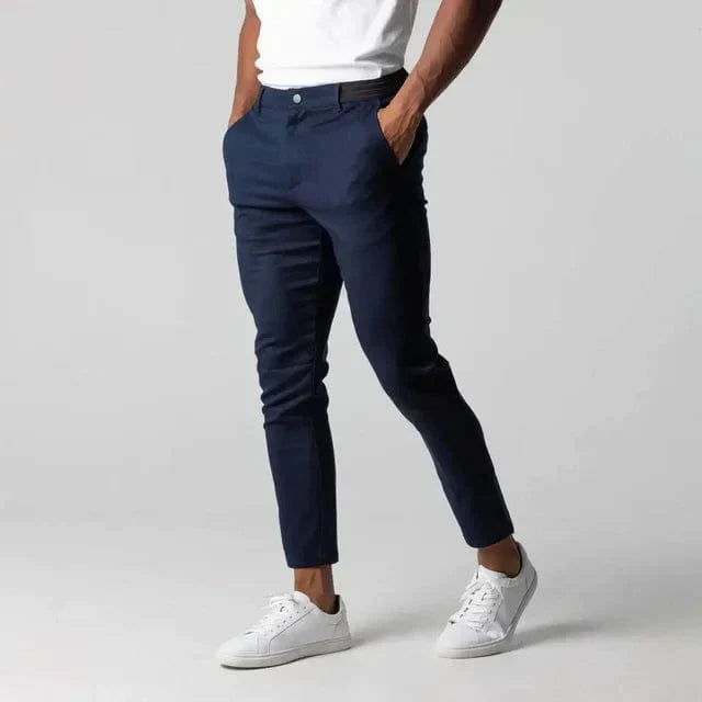 Męskie Spodnie Chino Slim Fit - Eleganckie Casualowe Spodnie na Co Dzień