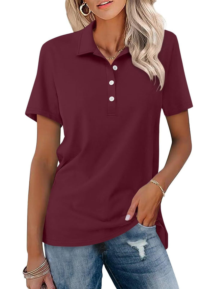 Kobiecą Klasyczną Koszulkę Polo Krótki Rękaw Minimalistyczna Codzienna Elegancka Góra