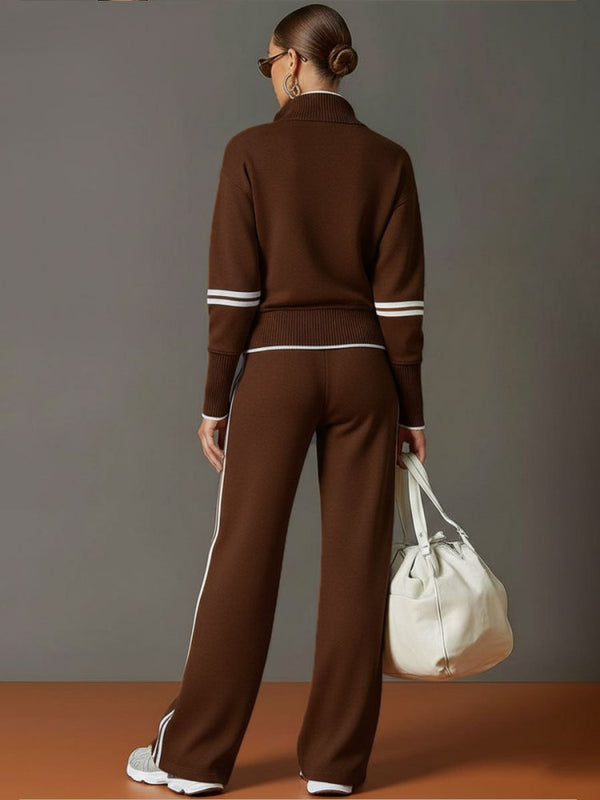 Zestaw Loungewear z Połową Zipp – Miękki, Elastyczny Strój Podróżny