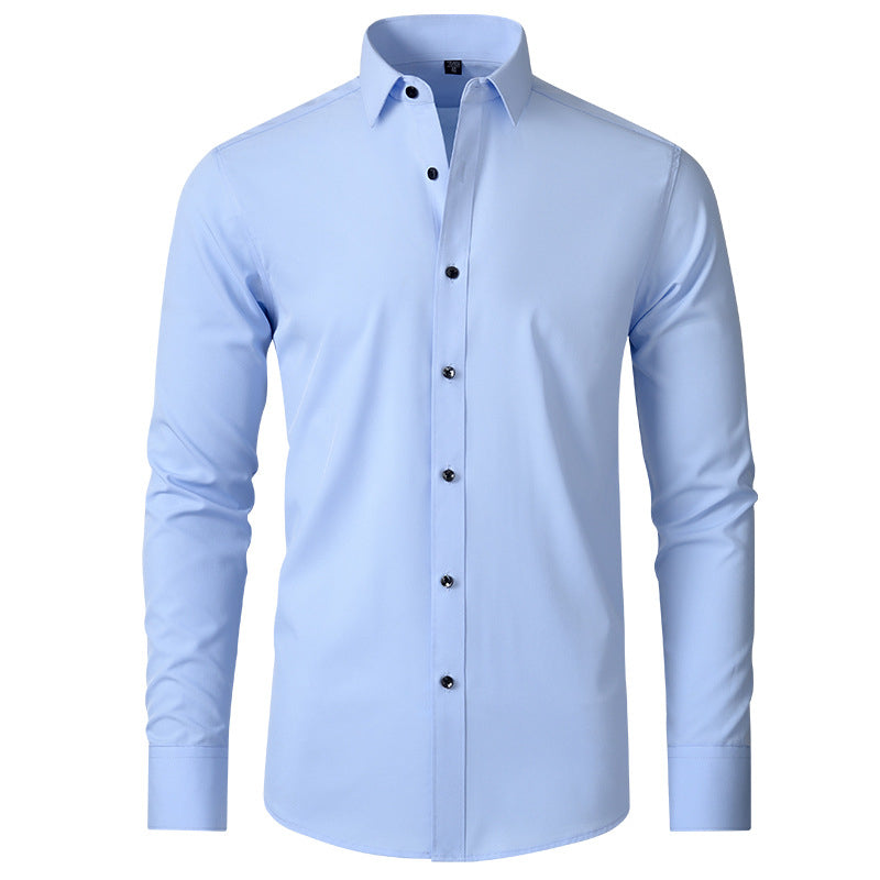 Męska koszula elegancka z rozciągliwego materiału, odporna na zagniecenia, slim fit