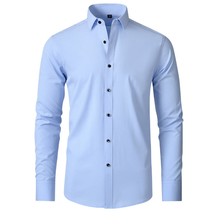 Męska koszula elegancka z rozciągliwego materiału, odporna na zagniecenia, slim fit