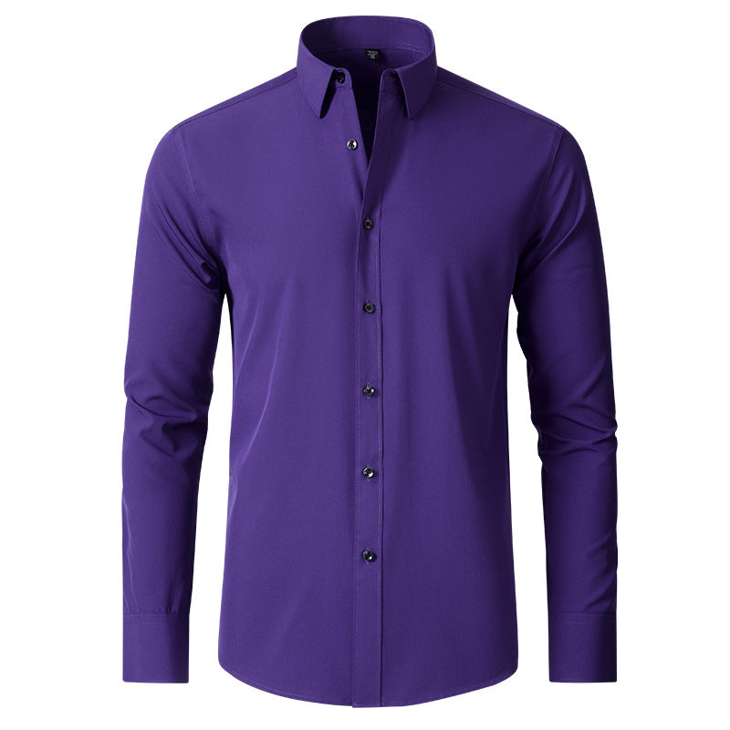Męska koszula elegancka z rozciągliwego materiału, odporna na zagniecenia, slim fit