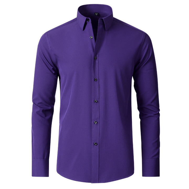 Męska koszula elegancka z rozciągliwego materiału, odporna na zagniecenia, slim fit