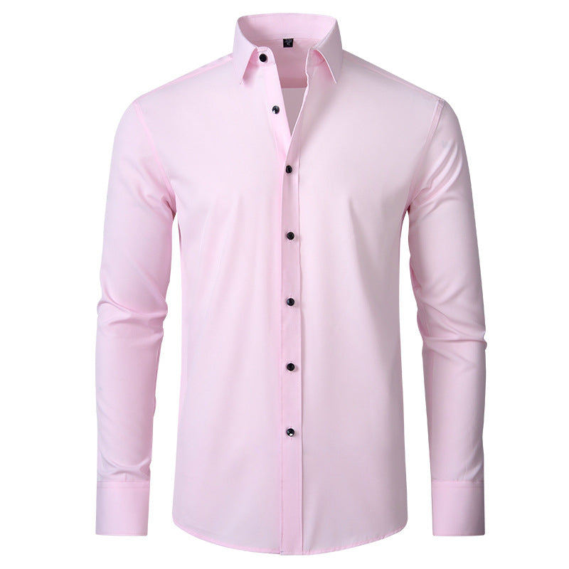 Męska koszula elegancka z rozciągliwego materiału, odporna na zagniecenia, slim fit