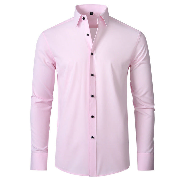 Męska koszula elegancka z rozciągliwego materiału, odporna na zagniecenia, slim fit