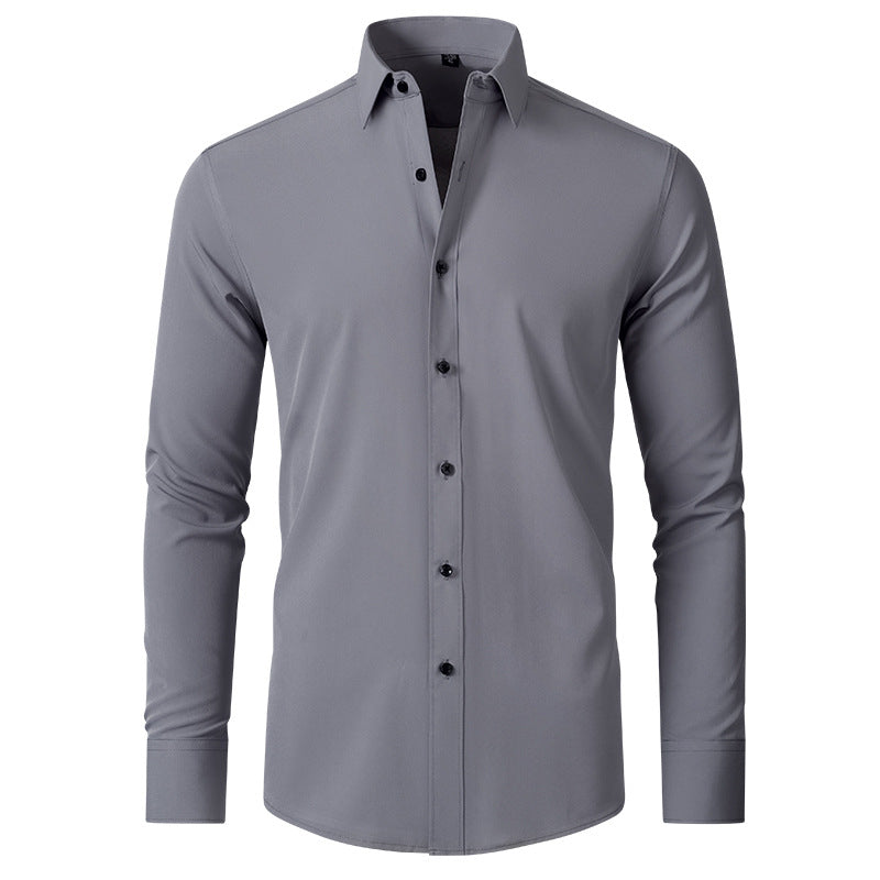 Męska koszula elegancka z rozciągliwego materiału, odporna na zagniecenia, slim fit