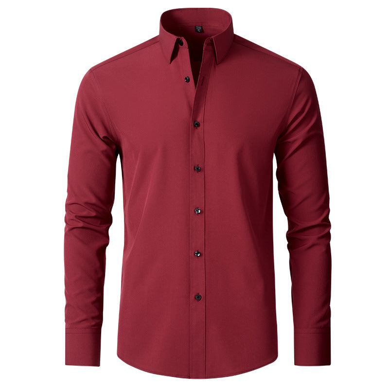 Męska koszula elegancka z rozciągliwego materiału, odporna na zagniecenia, slim fit