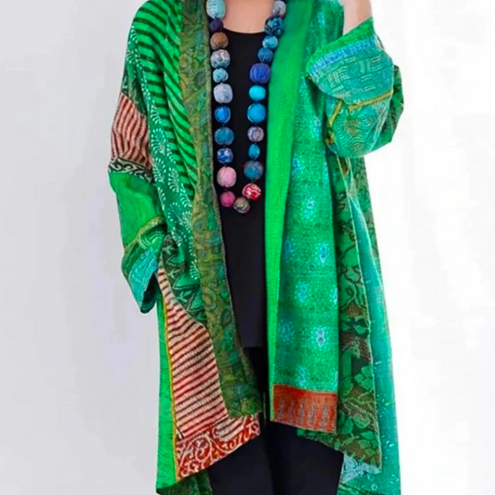 Kardigan Długi w Print – Luźny Boho Duster na Codziennie i Weekendowe Stylizacje