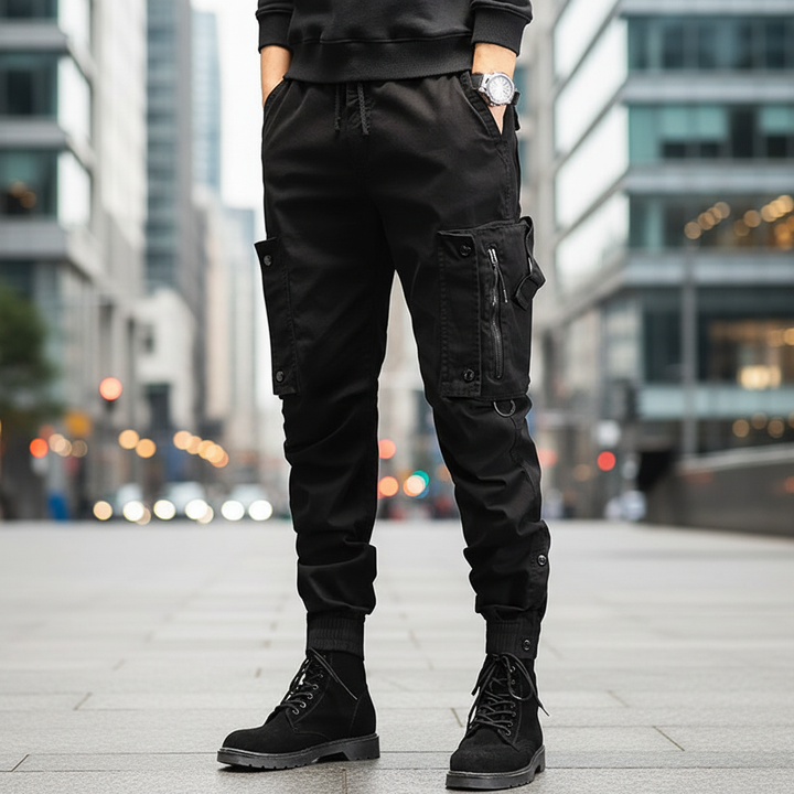 Męskie Spodnie Cargo Slim-Fit – Elastyczne Joggersy Użytkowe do Streetwearu i Użytku na Zewnątrz