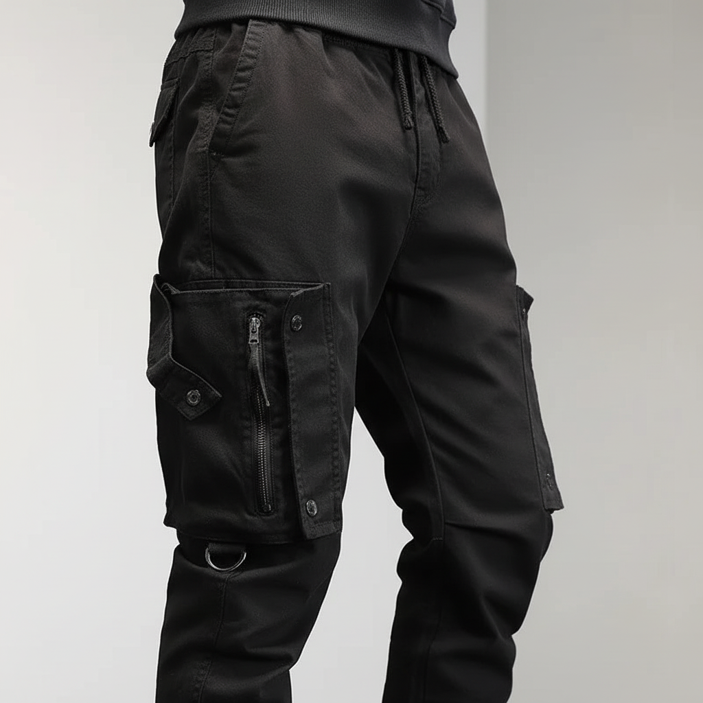 Męskie Spodnie Cargo Slim-Fit – Elastyczne Joggersy Użytkowe do Streetwearu i Użytku na Zewnątrz