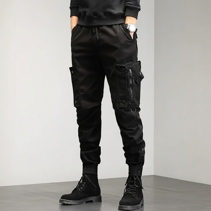 Męskie Spodnie Cargo Slim-Fit – Elastyczne Joggersy Użytkowe do Streetwearu i Użytku na Zewnątrz