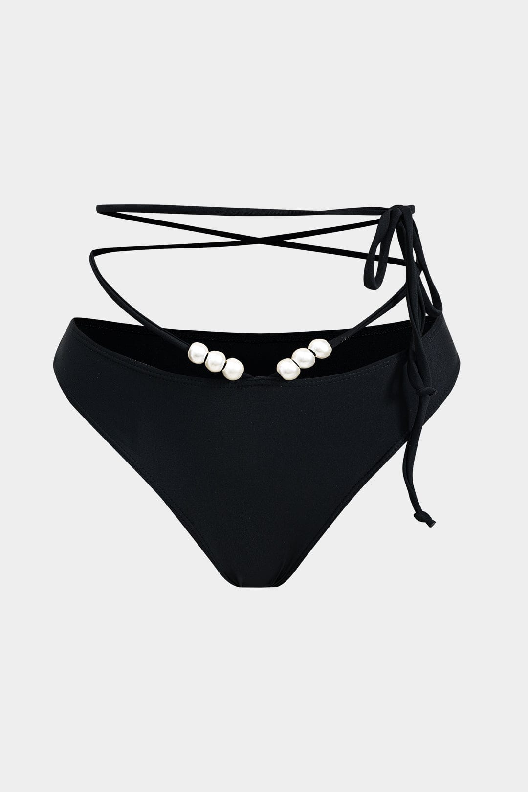 Kobiece bikini bandeau z wiązaniem, trzyczęściowy zestaw plażowy