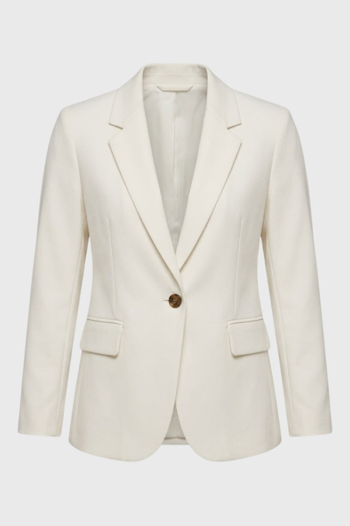 Dopasowany żakiet damski z pojedynczym zapięciem na guzik – Elegancka kurtka smart casual