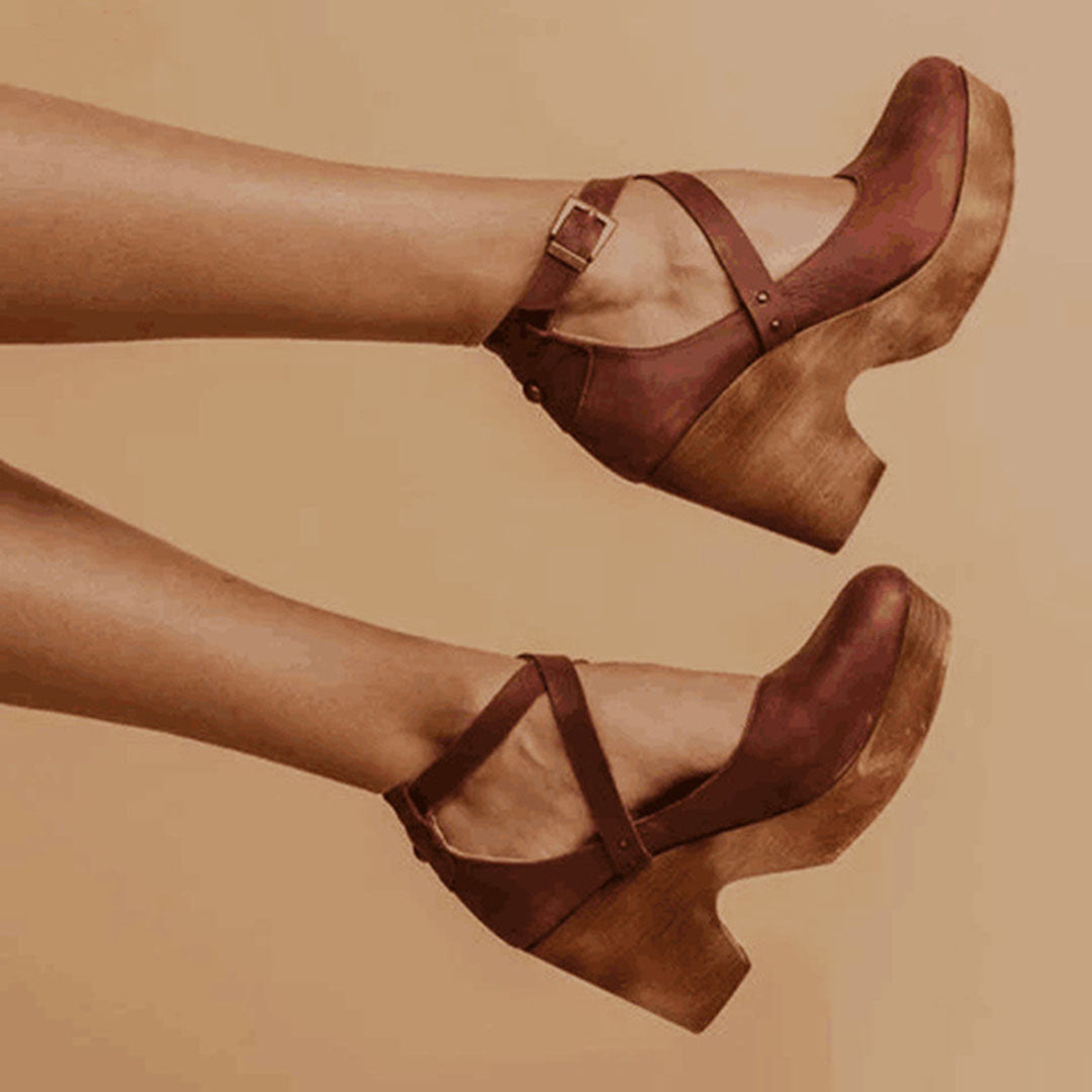 Damskie Buty Mary Jane na Platformie – Zapięcie na Blokowym Obcasie do Smart Casual
