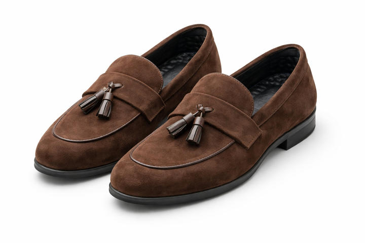 Męskie Mokasyny z Frędzlami Klasyczne Buty Smart Casual