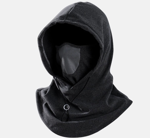 Polarowa kominiarka z kapturem i siateczką