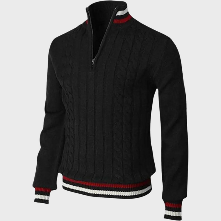 Męski Sweter z Połową Zamka – Stylowy, Wygodny, Oddychający, Smart Casual, Długi Rękaw