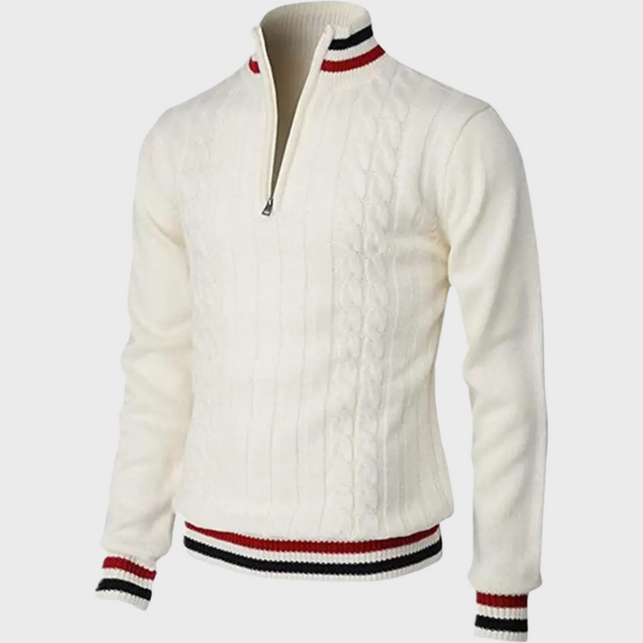 Męski Sweter z Połową Zamka – Stylowy, Wygodny, Oddychający, Smart Casual, Długi Rękaw