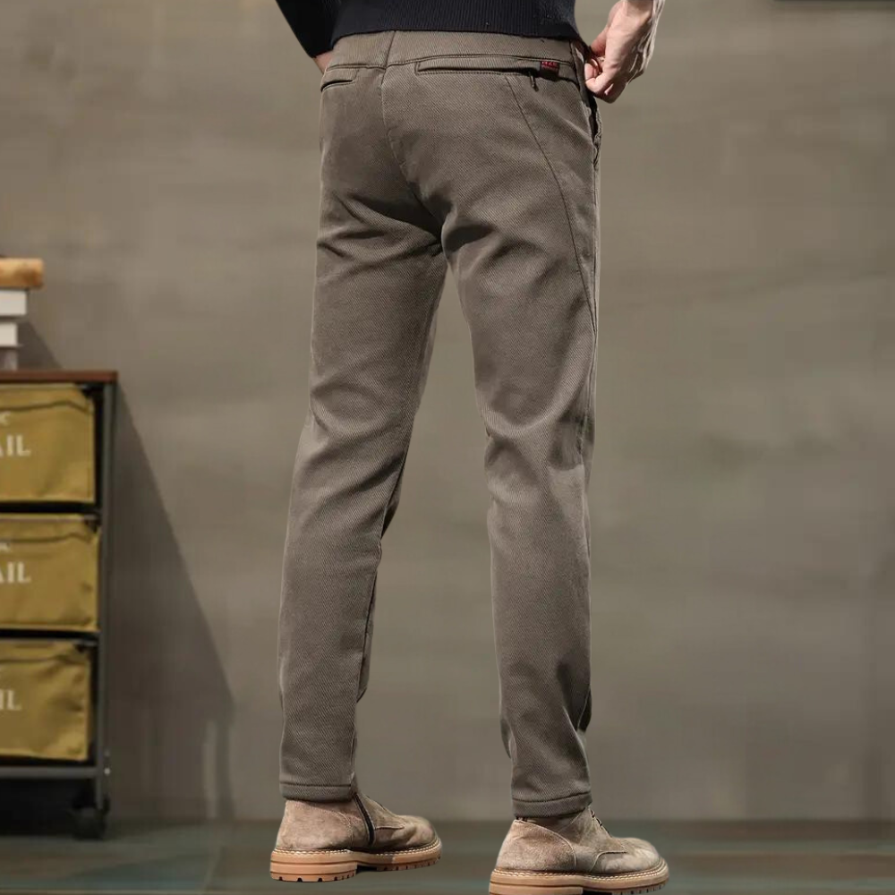 Męskie Spodnie Slim Fit Tapered Stretch Smart Codzienne