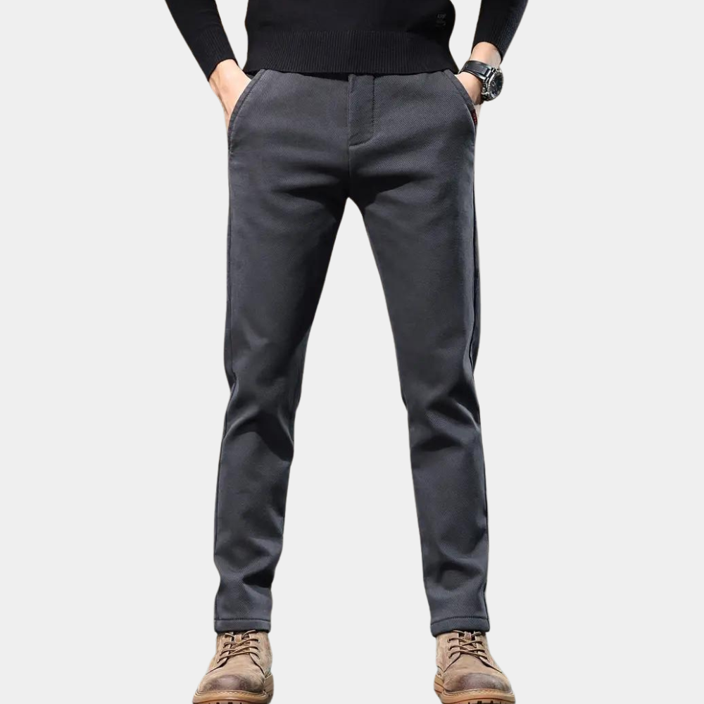 Męskie Spodnie Slim Fit Tapered Stretch Smart Codzienne