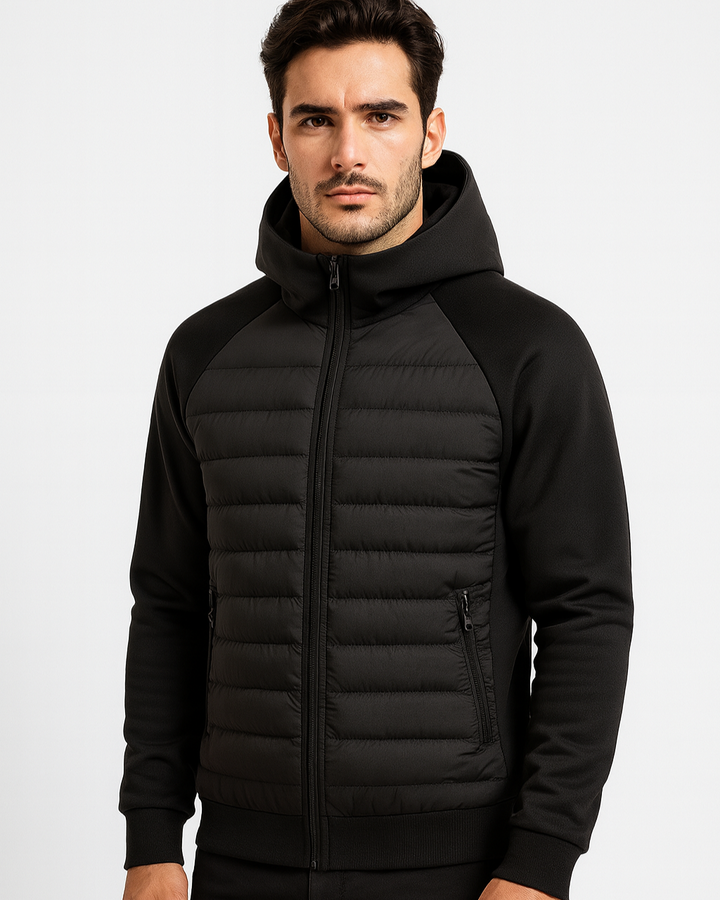 Męska hybridowa kurtka softshell z kapturem – Lekka warstwa na jesień i zimę do codziennego noszenia