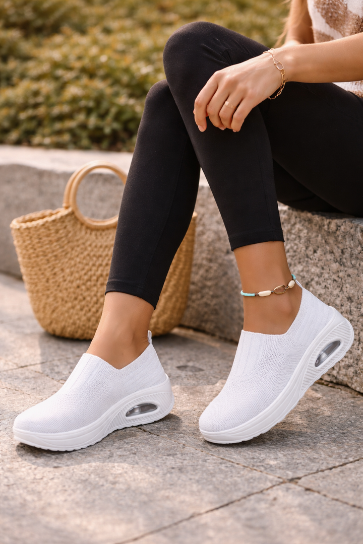 Damskie dzianinowe buty na platformie do chodzenia
