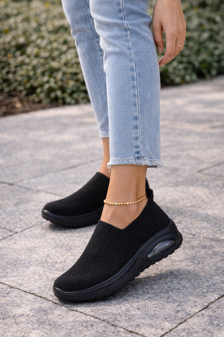Damskie dzianinowe buty na platformie do chodzenia