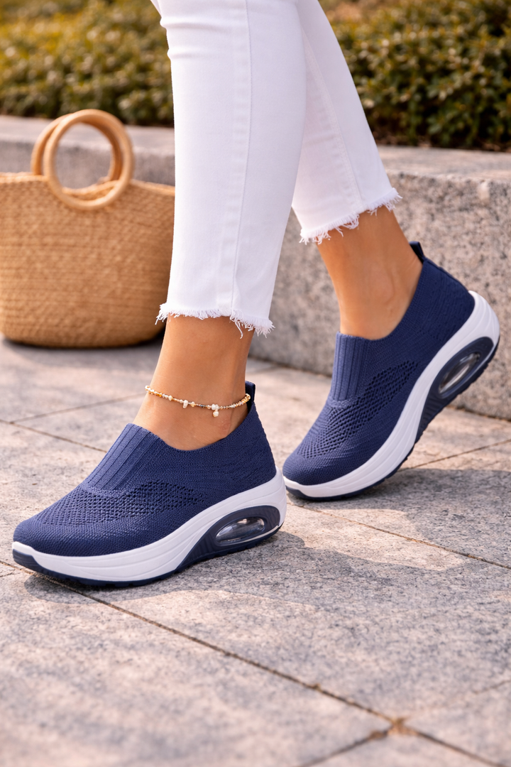 Damskie dzianinowe buty na platformie do chodzenia