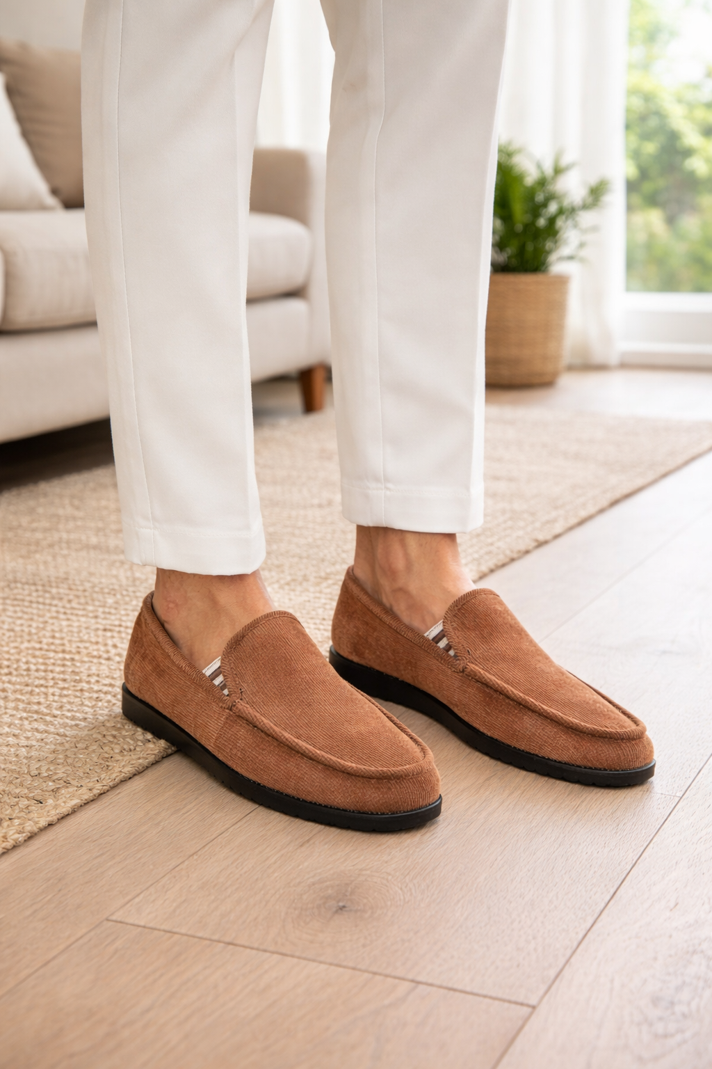 Męskie Slip-On Dzianinowe Tekstylne Mokasyny Casualowe Buty do Jazdy