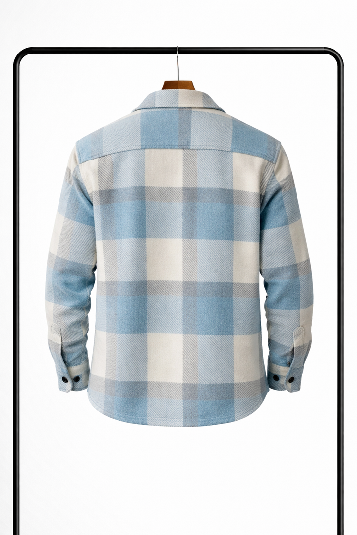 Klasyczna Koszula Overshirt w Kratę dla Mężczyzn – Ciepła, Wygodna i Wszechstronna Kurtka