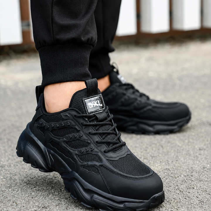 Męskie sneakersy na chunky platformie z siateczki warstwowej