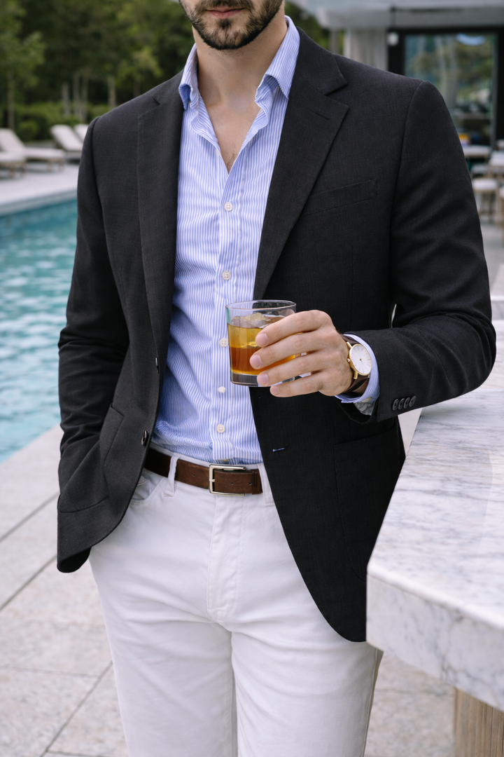 Męska dzianinowa marynarka smart casual