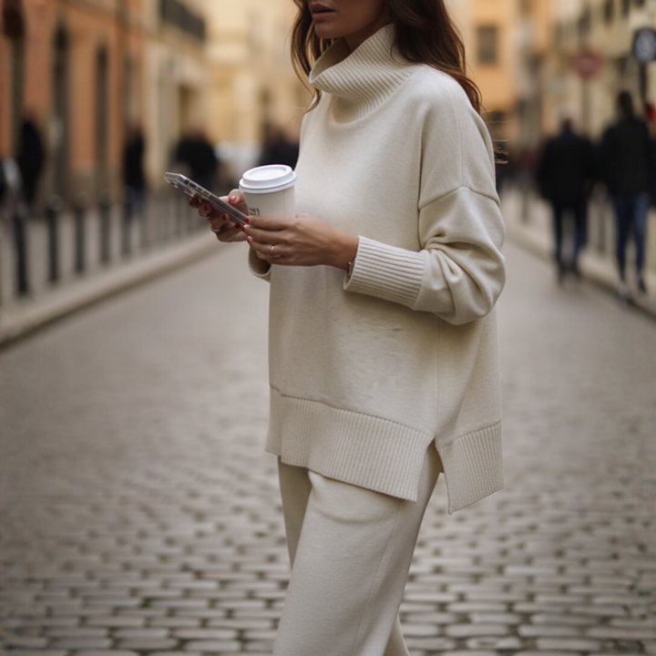 Damski Luźny Zestaw Dwuczęściowy – Smart Casual na Podróże i Codzienne Użytkowanie