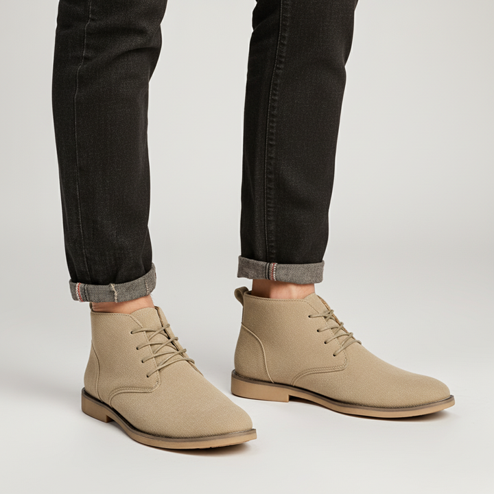 Męskie botki Chukka z PU Nubuk – Eleganckie obuwie na co dzień