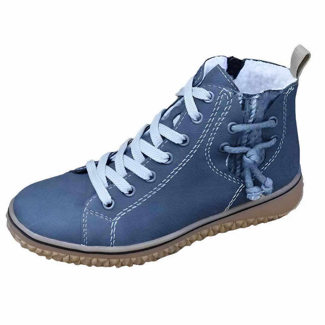 Damskie sneakersy z kontrastowym szwem na wysokim obcasie