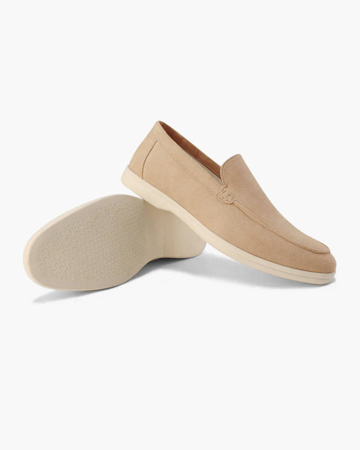 Męskie zamszowe mokasyny slip-on, codzienne buty komfortowe