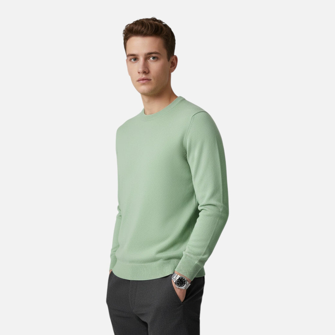 Valmonti | Męski sweter slim fit z dzianiny