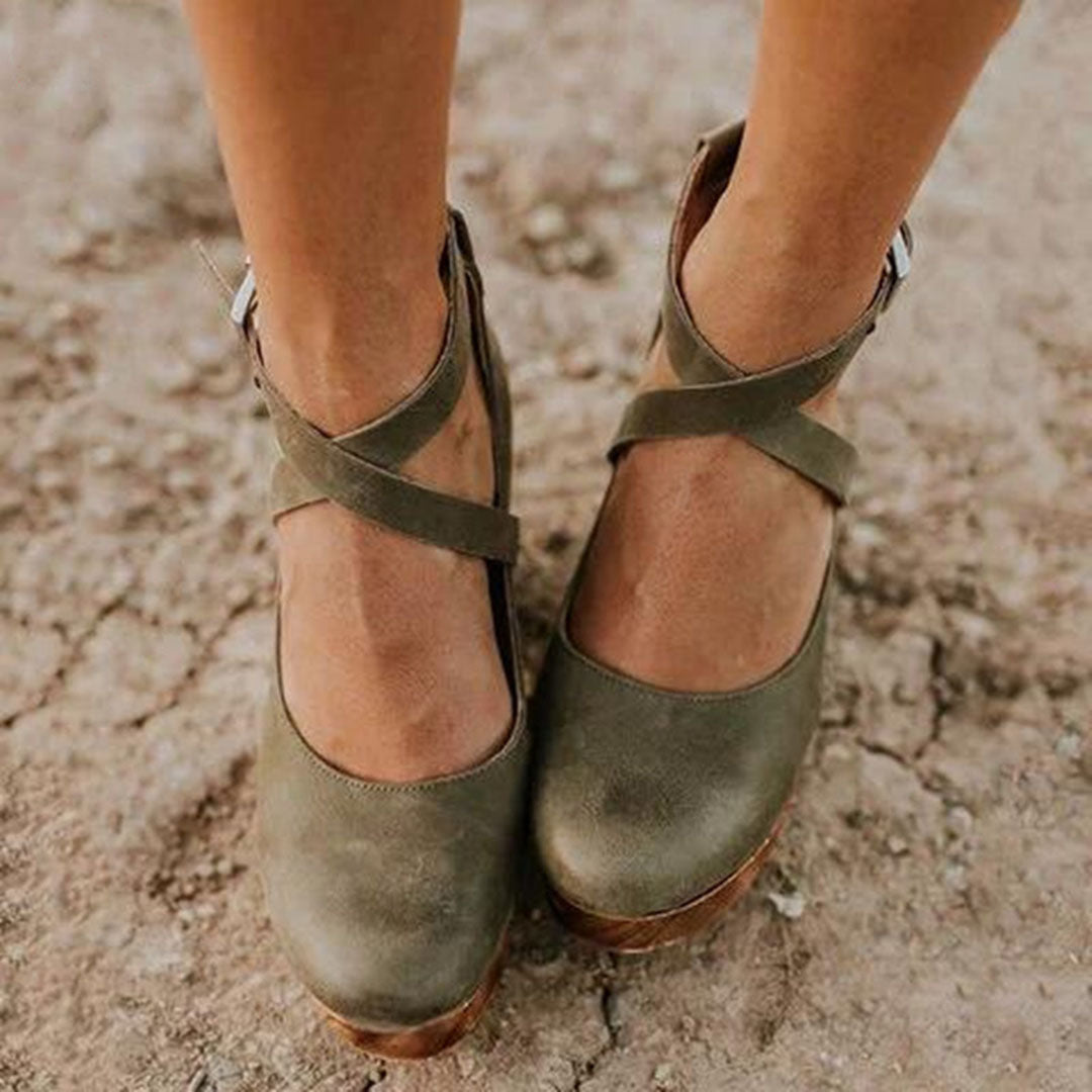 Damskie Buty Mary Jane na Platformie – Zapięcie na Blokowym Obcasie do Smart Casual